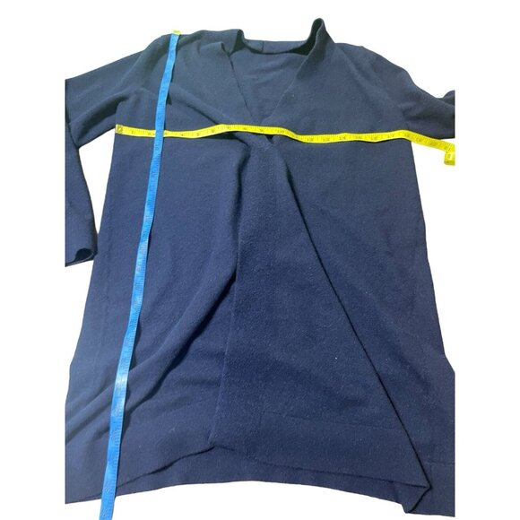 Eileen Fisher Women's Size Small? Wool Blend Deep V-neck Long-Sleeve Tunic Navy - Picture 7 of 11